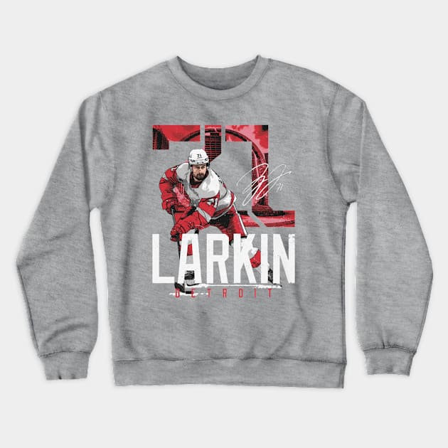 Dylan Larkin Detroit Landmark Crewneck Sweatshirt by lavonneroberson